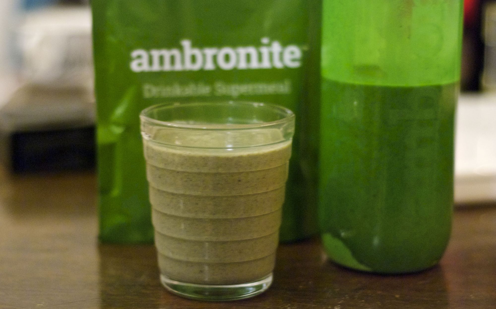A glass of Ambronite