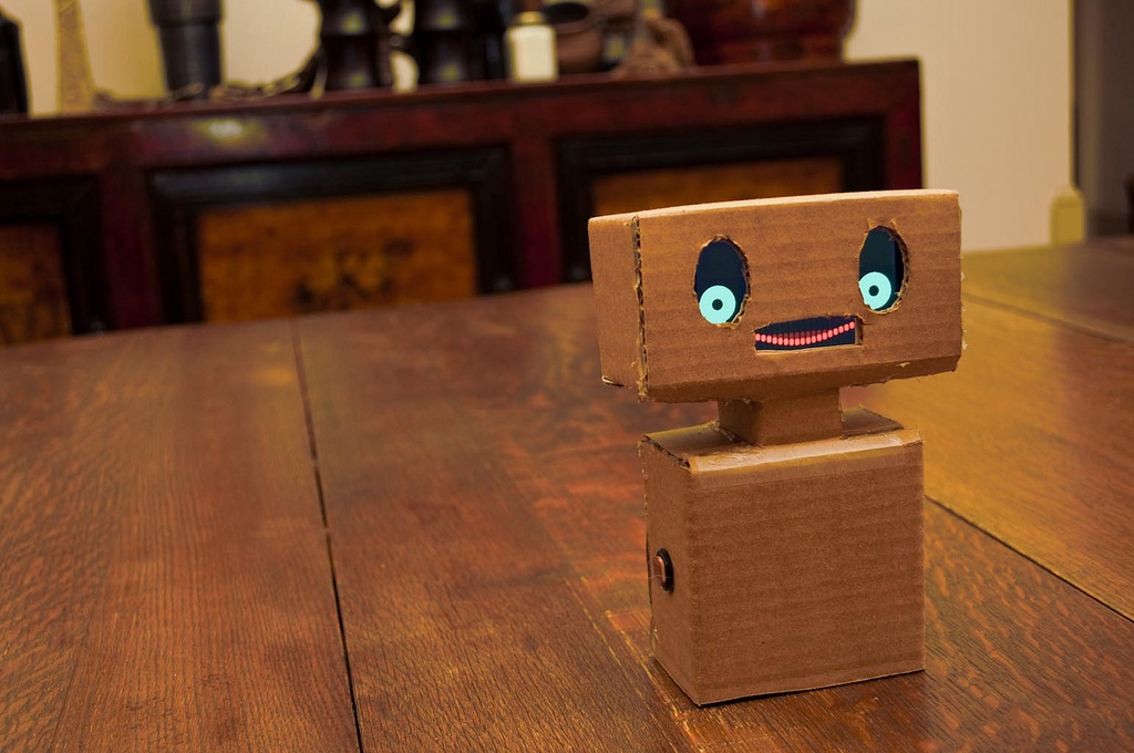 I don’t think this cool little bot uses ROS. Photo CC-BY by langfordw.