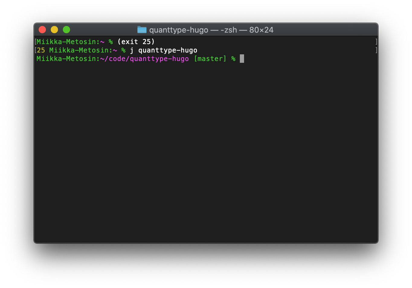 New Shell Prompt With Starship Quanttype