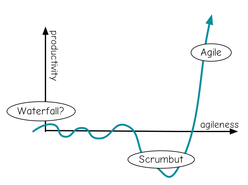 Scrumbut is where you almost use Scrum: We use Scrum, but…